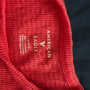 American Eagle Red Short Sleeved Tee